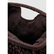 Kuvertväska i naturfiber, brun raffia, handgjord stickad sommarstrandväska, ny för kvinnor, 2025 - Kaffe - Visa 5