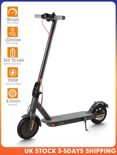 Mankeel Foldable Electric Scooter- 350W Motor Up To 22 Miles Of Range And 19 MPH 8.5" Solid Tires, Portable Folding Commuter Scooter With Dual Braking System E - Scooter