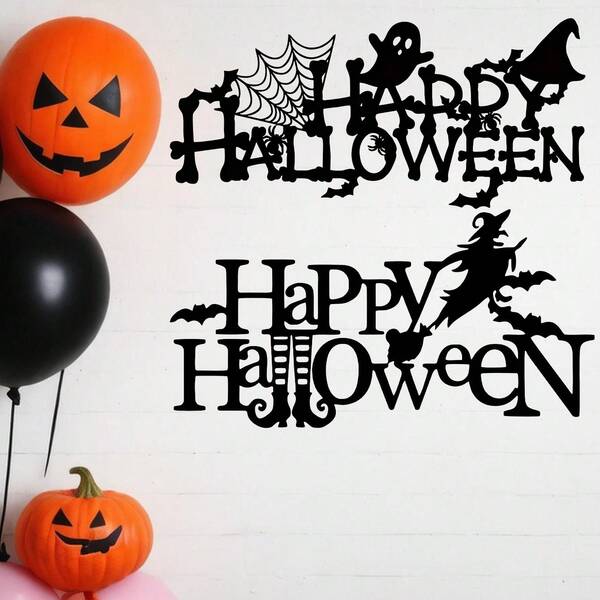 1 PIEZA Decoración de pared de hierro de Halloween - Letrero metálico gótico con murciélago y telaraña, decoración del hogar a prueba de óxido para la sala de estar/dormitorio de mujeres