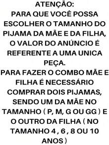 Pijama Mae e Filha Americano Blusa com Gola e Short - Preto e Branco - Visão 2