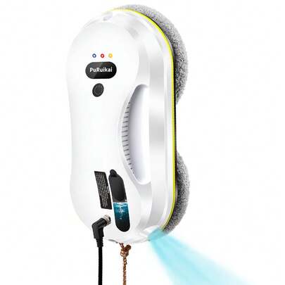  PuRuiKai Smart Window Cleaning Robot – Auto Glass Cleaner With Remote & Edge Detection