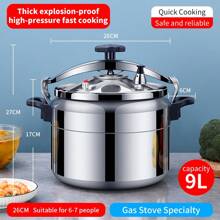 Explosion-Proof Aluminum Alloy Pressure Cooker For Home Gas Stove Commercial Large Capacity Electric Stove Universal Seafood Boil - Black - View 15