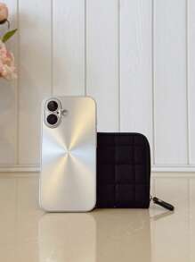 几何拼接迷你钱包卡包，便携式现金袋，适合商务、办公、周年纪念、情侣、男士生日礼物 - 黑色 - 查看 3