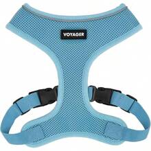 Aerolite - Arnés de malla para perro con cobertura de pecho ligera, suave, transpirable, costuras reflectantes y correas ajustables para caminar, correr, entrenar, resistente y duradero, color rojo, - Estilo 220 (Azul) - Ver 13
