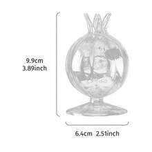 1件裝玻璃材質可愛石榴造型花瓶，迷你玻璃花瓶，裝飾性桌面花瓶，現代創意石榴造型家居裝飾，適用於客廳、書房、餐廳、婚禮與派對 - 彩色 - 查看 14