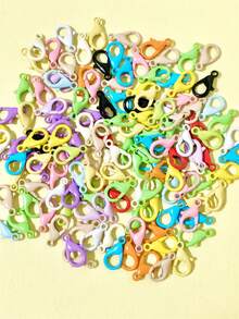 10pcs/50pcs/100pcs Enameled Colorful Zinc Alloy Lobster Clasp, DIY Necklace Bracelet Bag Charm Connector Accessories - Lobster Clasp - View 4