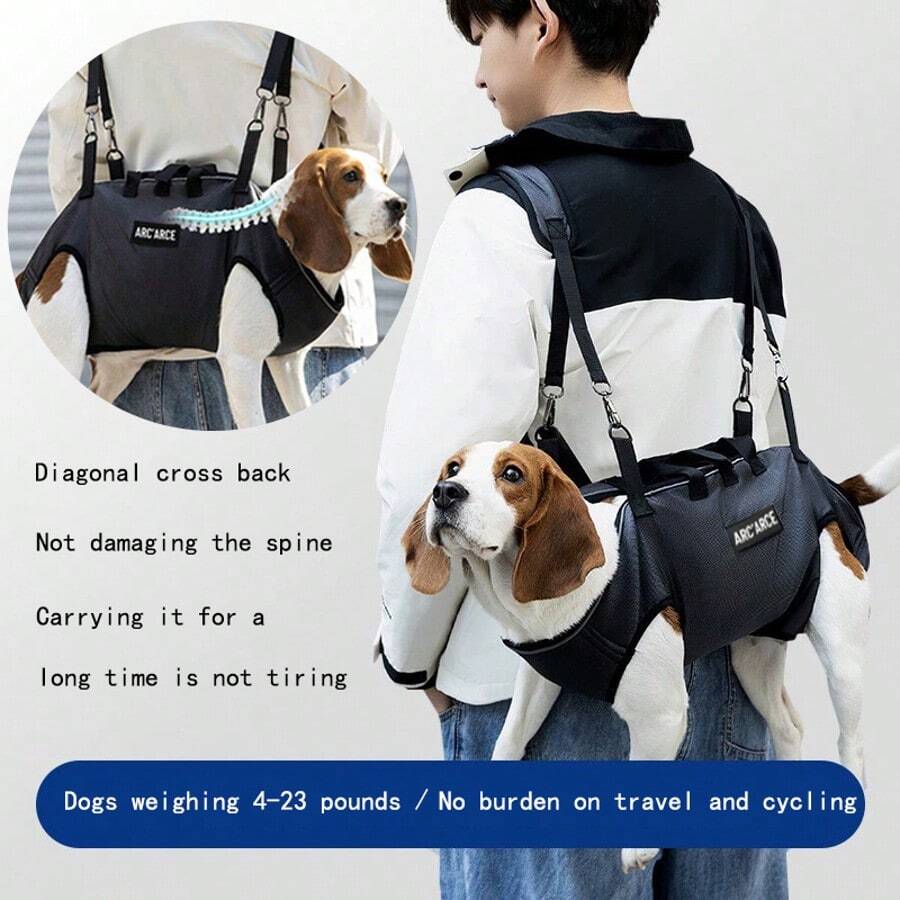 ARC ARCE Horizontal Pet Dog Backpack, Portable Dog Carrier Bag, Lightweight Shoulder Bag For Small Dogs And Cats, Convenient For Pet Travel