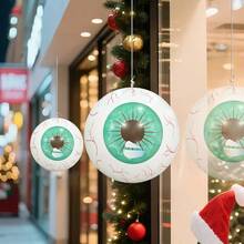 2 pièces Boules oculaires gonflables, en matériau PVC, décoration suspendue convenant pour Halloween, créer une atmosphère effrayante pour la cour, la décoration de fête et les cadeaux de vacances