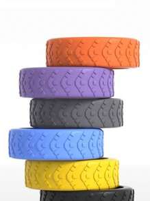 8 件行李箱轮子橡胶保护套、静音行李箱滚轮保护套、可更换硅胶通用轮盖、防震随身行李箱轮子保护套、旅行配件、耐用硅胶行李箱轮子保护套 - 防滑、降噪、减震行李箱轮子套 - 旅行配件，可保护轮子并减少磨损 - 彩色 - 查看 8