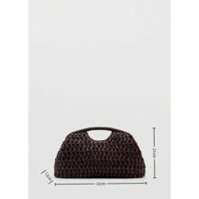 Kuvertväska i naturfiber, brun raffia, handgjord stickad sommarstrandväska, ny för kvinnor, 2025 - Kaffe - Visa 6