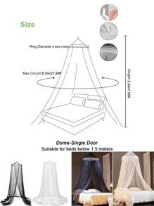Mosquito Net: Single Opening Dome Mosquito Net / 4-Opening Mosquito Net, Hanging Mosquito Net, Hanging Suspended Anti-Mosquito Net Curtain, Home Bedroom Palace Floor-Standing Mesh Canopy, Dome Fit For Beds Under 1.5M, Square Fit For Beds Under 1.8M, Bedroom Outdoor Decor, Children Baby Adult Bed Decor, No Lighting - Multicolor - View 7