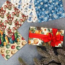 12-Sheet Merry Christmas Scrapbooking Base Paper Set​​ – Featuring Snowman, Leaf, And Snowflake Designs, This Christmas-Themed Craft Paper Serves As A Versatile Background For Journal Collages, DIY Gift Wrapping, And Holiday-Themed Projects.