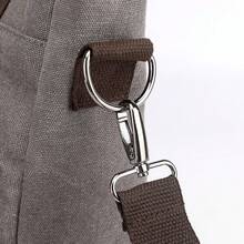 新款韩版帆布单肩包，大容量休闲公文包，复古手提包 - 彩色 - 查看 7