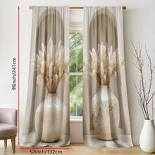 2 Stücke Dekorative Vorhänge im Boho-Stil mit Stangen-Tasche Design - Einfach aufzuhängen, halbtransparenter Polyester, maschinenwaschbar - ideal für Wohnzimmer, Schlafzimmer, Büro, Küche, Café - verleiht jedem Raum einen festlichen Charme, Schlafzimmervorhänge|Boho-Stil Vorhänge|Polyestervorhänge, Wohnzimmervorhänge - Verschiedenfarbig - Übersicht 17