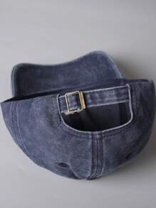 1 件时尚百搭可爱卡通猫刺绣棒球帽，复古水洗牛仔男女通用棒球帽，春季 - A - 查看 8