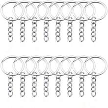 10-100pcs/Set 20mm Key Ring Open Jump Rings Connector Metal Split Rings For Keychain Pendant Jewelry Finding Making Charm Crafting Gift Souvenir School Car Accessories Cute Goth Y2k - Silver - View 4