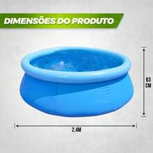 Piscina Inflável 2490 Litros Infantil Grande Redonda Quintal - Multicolorido - Visão 8