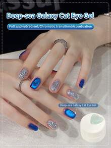 annies 5g Summer Deep Sea Sky Blue Cat Eye Sparkling Sequins Nail Polish Gel Set Semi Permanent Soak Off LED UV Nail Salon DIY 1pc/2pcs