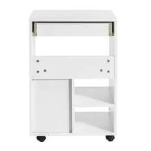 SoBuy Printer Table With Drawer And Door Wood White - White - View 3