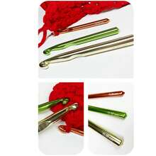1/3pcs Large Crochet Hook, 15mm 12mm 10mm Aluminum Crochet Big Huge Crochet Hooks For Chunky Yarn Crochet Needles Big Standard Size Crochet Hooks