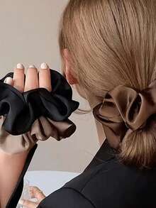 12/10/9/6/5/4/3/2/1 sztuk damskich, jednolitych kolorów, satynowych, jedwabnych gumek do włosów, miękkie, satynowe, elastyczne gumki do włosów, nieuszkadzające, odpowiednie do wysokiego kucyka i noszenia na co dzień