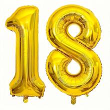 Kit 2 - 32 Inch Metallic Number Balloon 70 CM Balloon Balloons For Birthday Parties Decorations Gold - 金色 - 查看 7