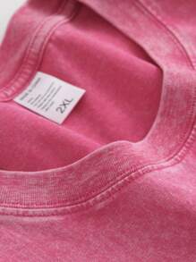 Women's Washed Cotton T-Shirt Love Lip Painted Design Soft And Breathable Fabric, Machine Washable Spring And Summer Daily Stylish Tops The Best Gift For A Friend