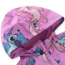 Lilo & Stitch Chaqueta Disney Stitch, chaqueta impermeable para niñas Lilo y Stitch, impermeable para niñas, impermeable Angel para niños - Lila Púrpura - Ver 9