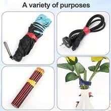 10 piezas/50 piezas Bridas adhesivas reutilizables - Organizadores de cables de 5 colores para escritorio, coche, cocina, sistema de gestión de cables sin residuos