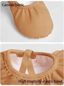 Daydance 女士芭蕾舞鞋软底芭蕾舞鞋练习芭蕾舞鞋舞蹈鞋 - 棕色 - 查看 6