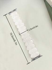 1pc Fashionable Minimalist Women's AppleWatch Band, Oval Resin Elastic Strap Style, Lightweight, Breathable, And Easy To Wear, Waterproof And Scratch-Resistant, Sizes Include 38/40/41mm, 42/44/45/49mm, 42mm For S10, 46mm For S10, Professional Fit For AppleWatch Ultra 2/1, SE 10/9/8/7/6/5/4/3/2/1. - Multicolor - View 7