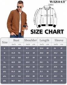 Mens Casual Lightweight CoatChristmas MQ4K - 棕色 - 查看 5