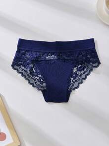DORSU 4 件套女士高腰蕾丝内裤，宽腰带，舒适透气无缝设计，性感蕾丝 - 彩色 - 查看 6