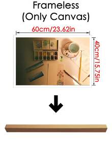 1pc Customized Large Canvas Poster, Can Be Customized For Decoration, Personalized Large Canvas Printing, Can Choose DIY Frame Or Canvas Only, Suitable For Christmas/Bedroom Decor - Cartoon - View 12