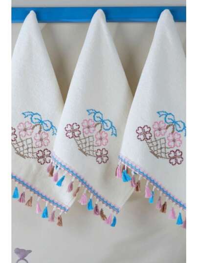 100% Cotton 6-Piece Kitchen And Bathroom Towel Set – 30x50 Cm Ultra Absorbent, Soft & OEKO-TEX Certified Multi-Purpose Towels – MADE IN TURKEY