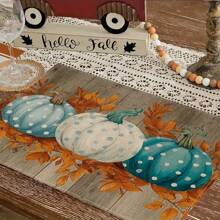 4-Piece Set Of Autumn Thanksgiving Themed Placemats With Pumpkin And Maple Leaf Print Designs, Measuring 30X45 Centimeters, Is Perfect For Theme Decoration In Thanksgiving Restaurants, Dining Tables, Indoor And Outdoor Gatherings, And Rural Kitchens. It Is The Best Choice For Thanksgiving Gifts.