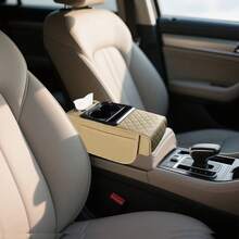 1 件汽车扶手箱延长器，带双杯架、储物盒和纸巾盒，4 合 1 多功能汽车收纳盒（附带 1 包纸巾） - 均碼 - 查看 10