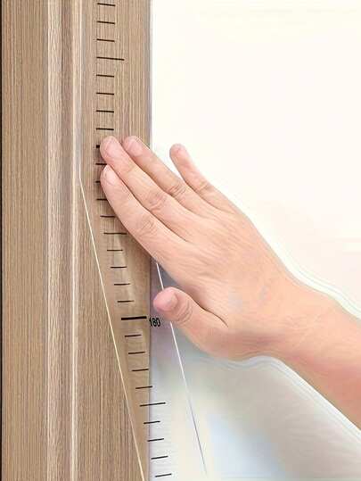 Modern Wall Height Measuring Tape - Durable PC Material, Easy-Read Markings, Writable & Reusable For Room & Wall Decor, Home Decoration, Decor Measurement Tool, Sleek Design, Precision Measurement Tool, Contemporary Decor, High Quality Material, DIY Enthusiasts Wall Stickers Wall Sticker Stickers Room Decor