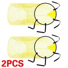 2pcs Football Net Soccer Top Bins Soccer Target Goal For Kicking Accuracy Training - Yellow - View 4