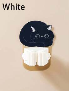 Fashionable Cartoon Cat Wall Hook, Bathroom Mop Hook, Multi-Purpose Adhesive Broom/Mop Hanger, Plastic Self-Adhesive Easy Install Mop Broom Rack, Practical Installation Clip, Suitable For Home And Bathroom - Multicolor - View 10