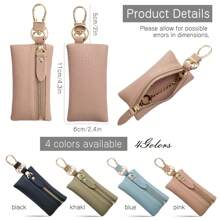 Key Pouch Coin Purse Accessory Wallet Smart Key Holder & Men Leather Key Pouch Key Ring Key Chain Keyless Pouch Bag Car Key Pouch With Carabiner Wallet Slim Wallet Compact Multifunctional Simple Unisex For Women Mini Wallet