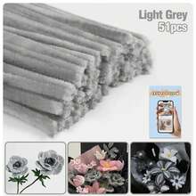 51 件/套超值装 DIY 管道清洁器散装带教程视频，适合花朵，60 种颜色加密雪尼尔茎，适合返校季节，30 厘米彩色管道清洁器工艺用品彩色雪尼尔茎，管道清洁器毛绒金属丝茎有线扭棒发带，价格实惠，质量好，漂亮，非常适合商务 Ganda Ng Kulay 质量好，颜色不一样 - 彩色 - 查看 51