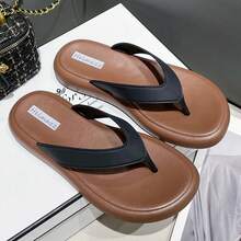 New Flip-Flops Women Wear Fashion Online Celebrity Beach Shoes Indoor Non-Slip Soft-Soled Bag Sandals And Slippers. - Beige - View 5