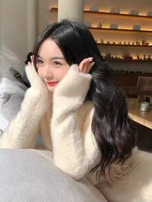 2件套优雅针织毛衣和紧身裙套装，精致优雅