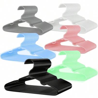 10 Stücke Kunststoff Kleiderbügel, 28 cm - rutschfeste Bügel, Kunststoff Kleiderbügel, miteinander verbindbare Bügel, Multifunktions Kleiderbügel, langanhaltend und stabil