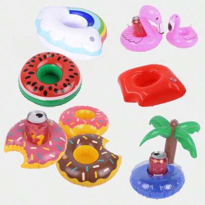 6 件/2 件/1 件充气饮料杯架、手机支架、泳池漂浮杯垫、派对水上漂浮杯架、沙滩饮料充气杯架、泳池派对多功能支架、旅行摄影