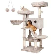 Cat Tree, Cat Tower For Large Cats, Ultra-Soft, Light Brown - Brown - View 2