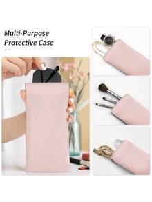 MIYIN 1 Piece Soft PU Double Glasses Case Sunglasses Pouch Holder Organizer Storage For Daily- Portable Squeeze Top Leather Glasses Case Minimalist Solid Color Argyle Anti-Scratch Glasses Storage Bag Eyewear Accessories Sunglasses, Sunglasses, Reading Glasses, Myopia Glasses, Astigmatism Glasses Storage Bag For Men And Women Back To School School Bag Travel Essentials Travel Organizer For Beach Summer Vacation Travel Accessories Travel Bag Vacation Holiday School Stuff Sunglasses Women