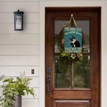 1pc Retro Style Sign "Here Comes The Sun" - UV Printed Wall Art, 8x12 Inches, Dustproof & Waterproof Metal Plaque For Indoor/Outdoor Decor, Perfect For Home, Office, Bar, Club, Cinema, Cafe, Bedroom - Multifunctional Vintage Decorative Sign In English