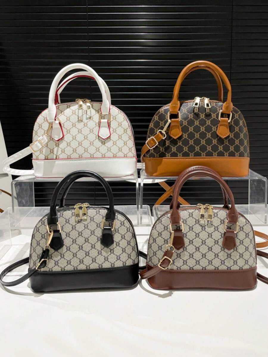 Fashionable New Retro Shell Handbag, Street Chic Shoulder Bag, Simple Ladies Shell Bag , Y2k - Multicolor - View 1